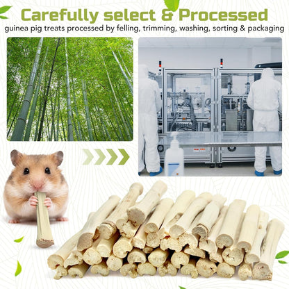 2.2Lb/1000G Natural Sweet Bamboo Chew Toys for Rabbit Chew Sticks | Bamboo Sticks, Teeth Grinding Treats Snack for Chinchilla, Bunny, Hamster, Guinea Pig, Rat and Other Small Animals8