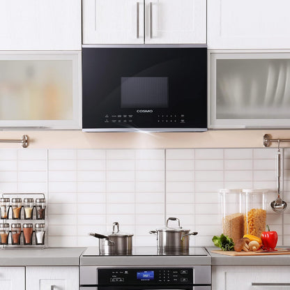 24 In. Stellar Coll 1.3 Cu Ft over the Range Microwave, Vent Fan, Stainless |  COS-2413ORM1SS 1000W, Touch Presets, Black Glass, Sensor Cooking, Automatic Defrost, LED Light, Child Safety Lock2