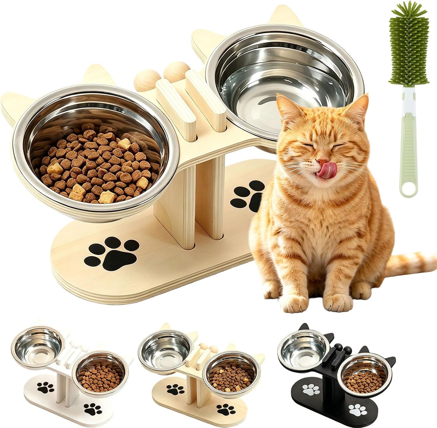 2026-new-anti-slip-elevated-3-bowl-pet-feeder-cat-bowls-with-stand-tilted-stainlesssteel-cat-feeding-station-ergonomic-elevated-cats-bowls-with-wooden-base-pet-feeding-station-for-food-water-e