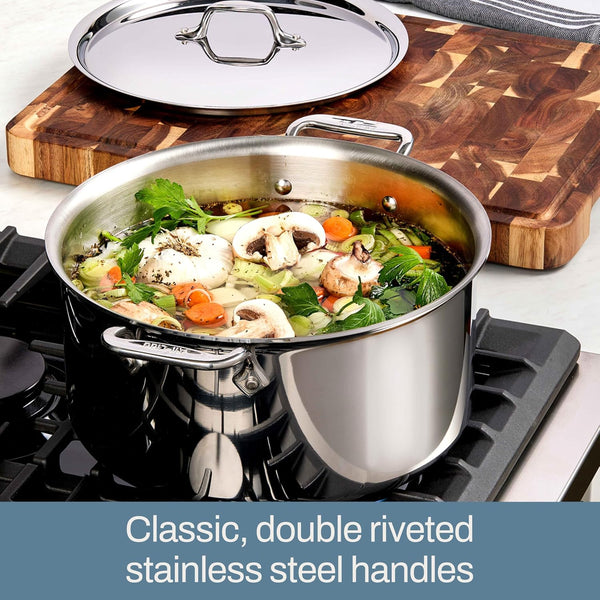 All-Clad D3® Stainless Steel 10 Piece Cookware Set- Made in USA- Includes Frying Pans, Saucepan, Sautépan, Stockpot - Professional Grade -Oven Safe & Induction Compatible7