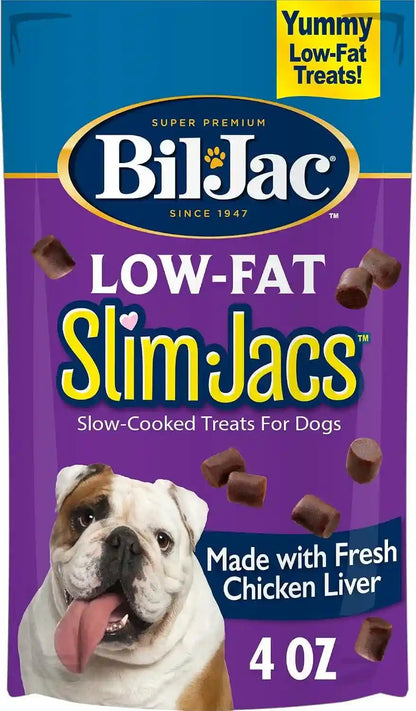 Bil-Jac Slim Jacs Low-Fat Dog Treats for Weight Management | Made with Real Chicken Liver | 4 Oz1