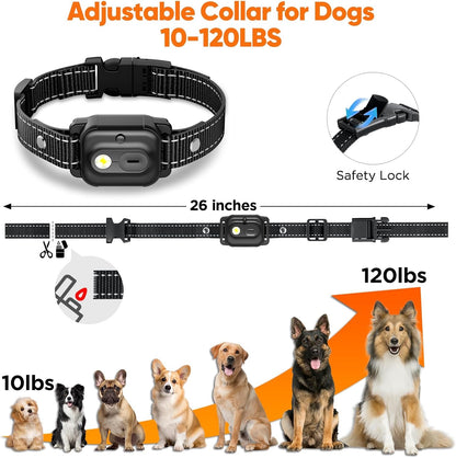 Dog Shock Collar 2 Dogs, 3300Ft Dog Training Collar with Remote, Real-Time Dual-Channel Remote with 3 Training Modes, Beep, Vibration, Safety Shock, Light, Fits 8-120 Lbs All Breeds Sizes - Orange7