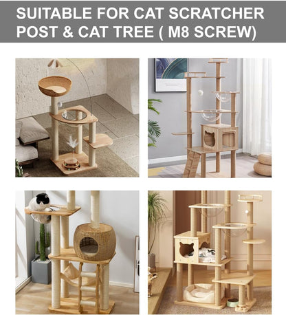 TIMHAKA Cat Scratching Post Replacement, 4 PCS 15.7 Inch Sisal Pole Cat Tree Replacement Posts, Refill Sisal Rope Scratcher Posts for Indoor Tree Tower, Scratch Post Replacement for Refurbishment7
