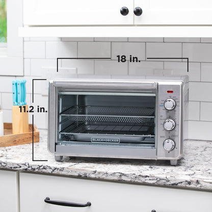 BLACK+DECKER 6-Slice Air Fry Toaster Oven, 5-In-1 Countertop Oven | Large Toaster Oven with Air Fry, Eventoast Technology and Room for Six Slices or a 12-Inch Pizza.7