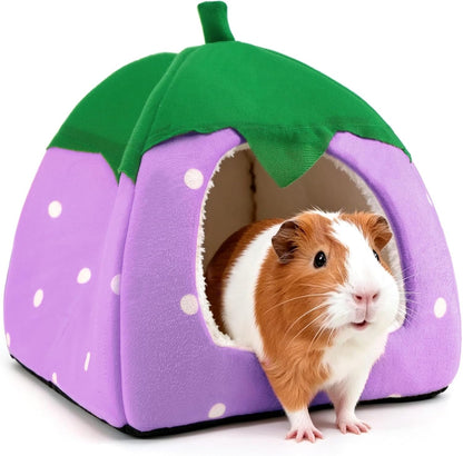 Guinea Pig Hideout Bed, Dwarf Rabbit House Cave | Cozy Hide-Out Cage Accessories for Little Bunny, Hedgehog, Ferret, Chinchilla & Other Small Animals, Grey13