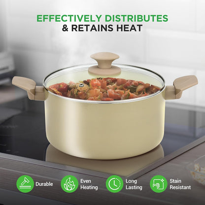 54-Piece Marble Non-Stick Cookware and Bakeware Set, Professional Home Kitchen Collection with Multi-Sized Pots and Pans Set, and Heat-Resistant Tools4