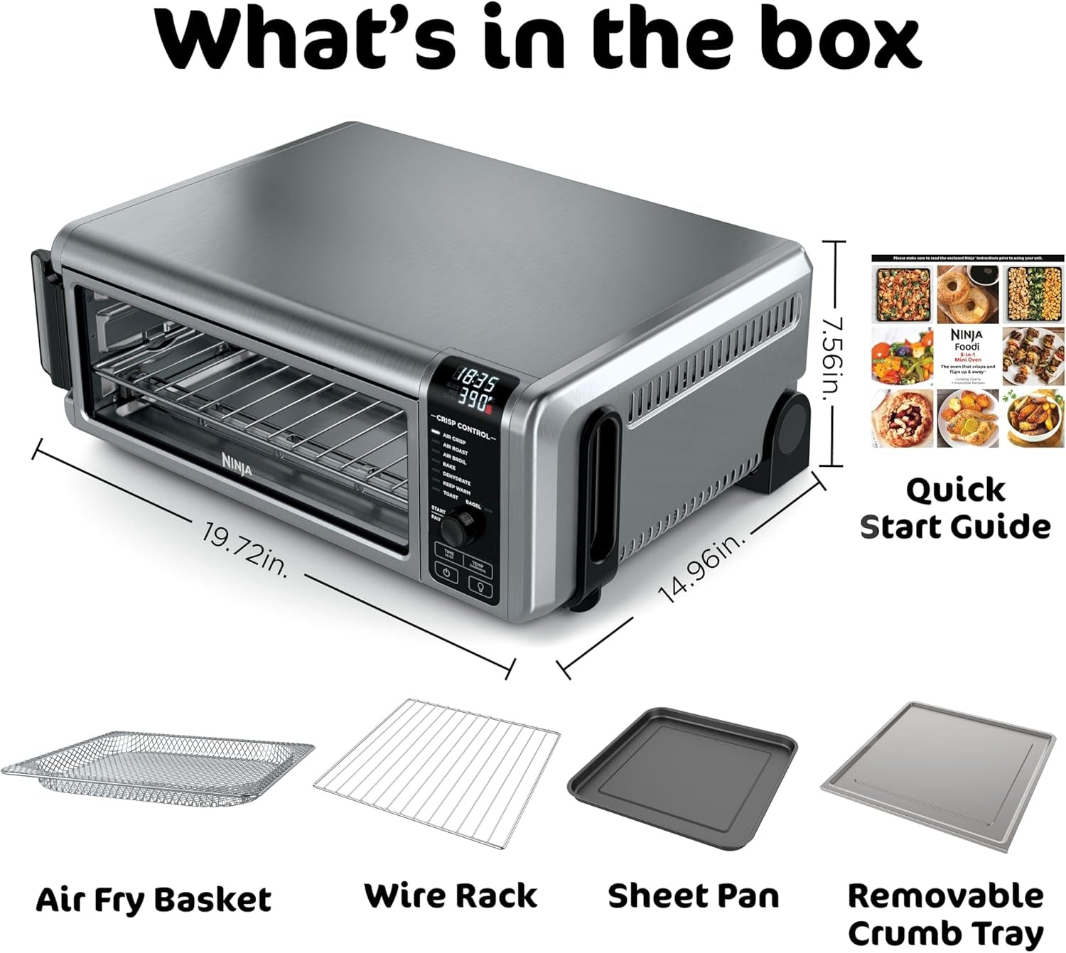 ninja-digital-air-fry-countertop-oven-8-in-1-xl-silver-sp101-air-fry-air-roast-broil-bake-toast-bagel-dehydrate-keep-warm-1800w-flip-up-away