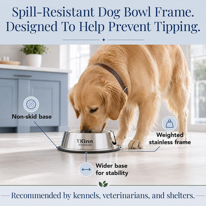 Kinn Kleanbowl Pet Bowl Stainless Steel Frame, 8 Oz (Pack of 1) | Compostable Refills, Spill-Proof Stable, Disposable, Easy Cleaning, No Plastic4