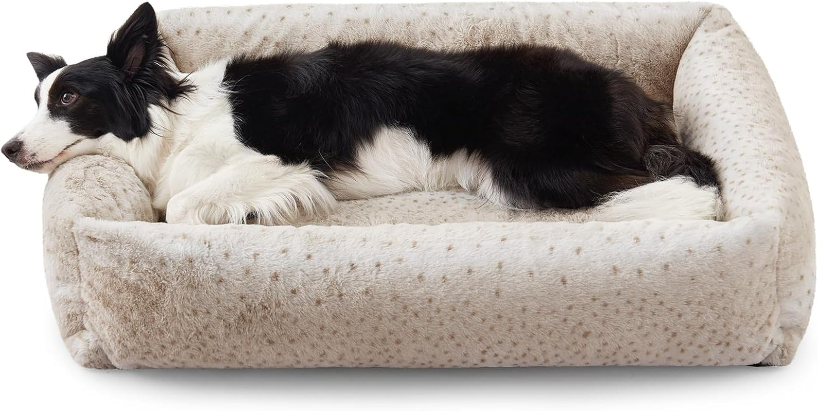 joejoy-dog-bed-medium-size-dog-removable-washable-cover-orthopedic-soft-pet-bed-anti-slip-fluffy-plush-faux-rabbit-fur-puppy-bed-30x24x8-leopard-print-grey