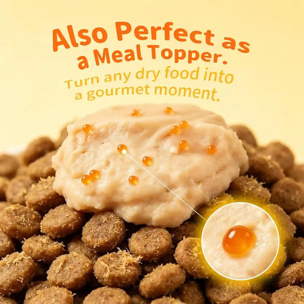 Cat Treat Cups,Dual-Layer Chicken Mousse Lickable Cat Treats & Wet Cat Food | Real Bursting Beads, , Dessert-Inspired Cat Treat Cups,Bubbleburst Grain-Free Variety Pack,(40G × 18 Cups)5