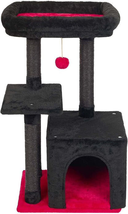Cute Cat Tree Kitten Cat Tower Condo Cat Furniture Sisal Scratching Posts B | FISH&NAP for Indoor Jump Platform Activity Center Play House Beige10