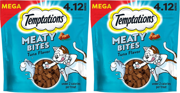Temptations Meaty Bites Savory and Soft Cat Treats, Chicken Flavor, 4.12 Oz | Real Meat, High Protein, under 2 Calories per Treat, Resealable Stay-Fresh Pouch, Use as Snack or Food Topper18