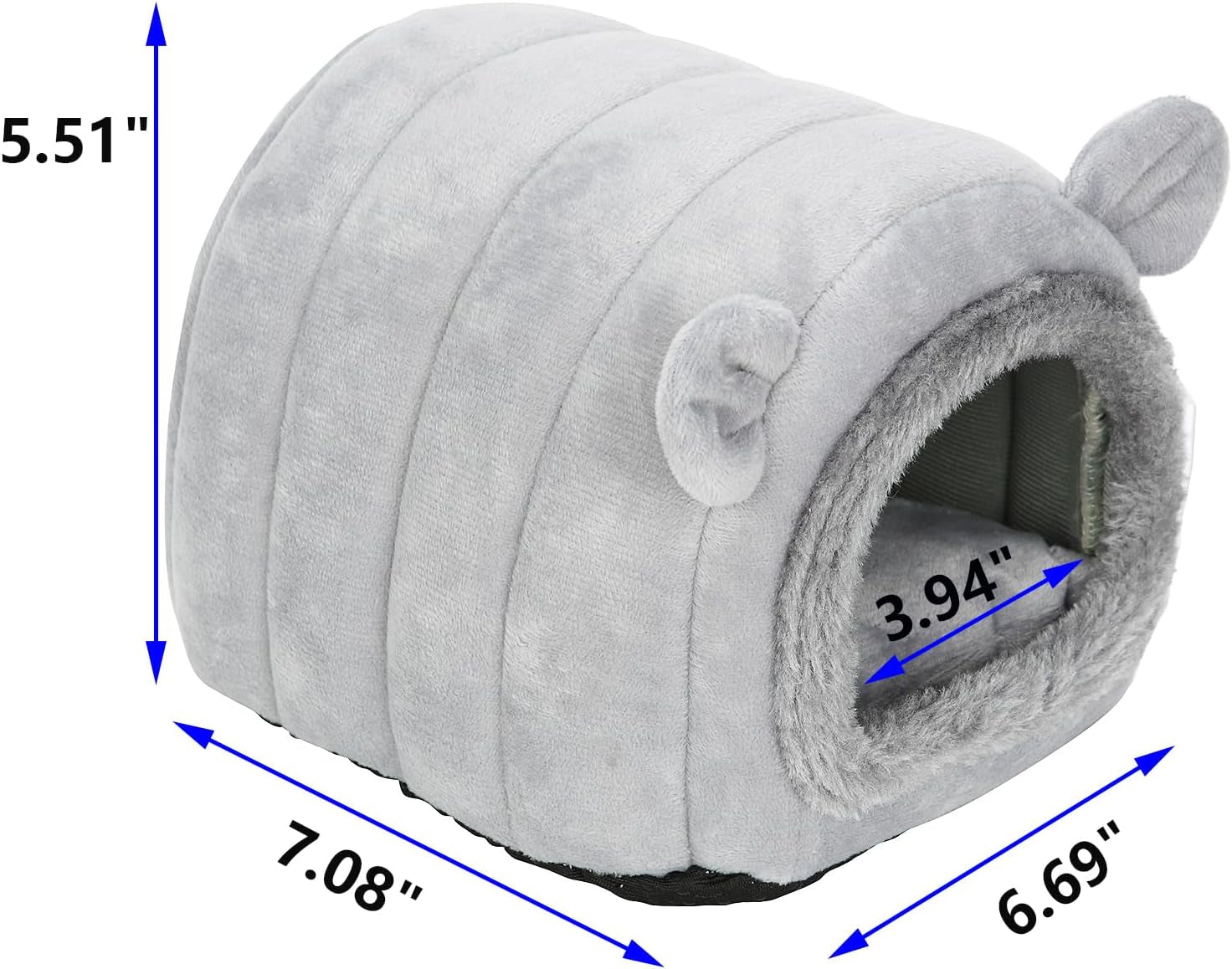 hedgehog-bed-cave-nest-hideout-hamster-guinea-pigs-small-animals-cage-supplies-warm-house-gray