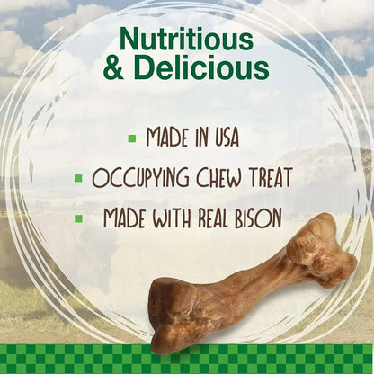 Nylabone Healthy Edibles WILD Natural Dog Chew Treats, Bison Flavor, Small Dogs up to 20 Lbs - Made in USA (16 Count)3