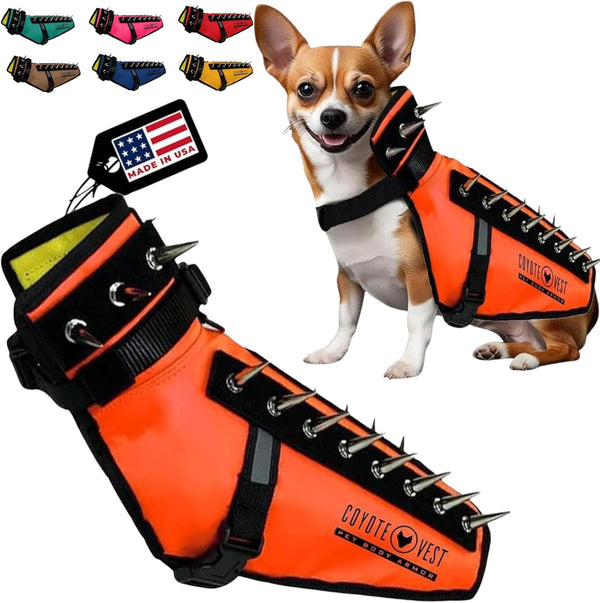 Coyotevest Dog Harness, Stab-Resistant Coyote Vest, Small, Neon Pink | Reflective Stab-Resistant Vest Helps Protect Small Dogs from Coyotes, Aggressive Dogs and Birds of Prey, Made in the USA33