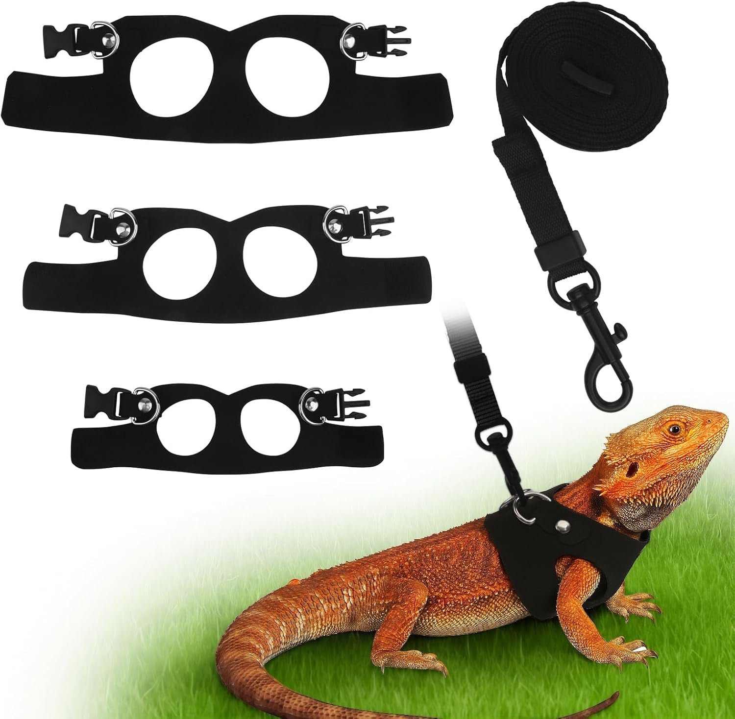3size-black-bearded-dragon-leash-and-harness-set-with-lizard-traction-rope-for-reptile-lizard-leash-squirrel-harness-small-rabbit-traction-rope-s-m-l