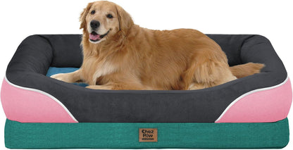 Chez Paw Waterproof Orthopedic XL Dog Bed for Large and Extra Large Dogs | Egg Crate Foam, 4-Sided Bolster Support, Waterproof Liner, Non-Slip Bottom, Machine Washable Cover, 42 X 30 Inch49
