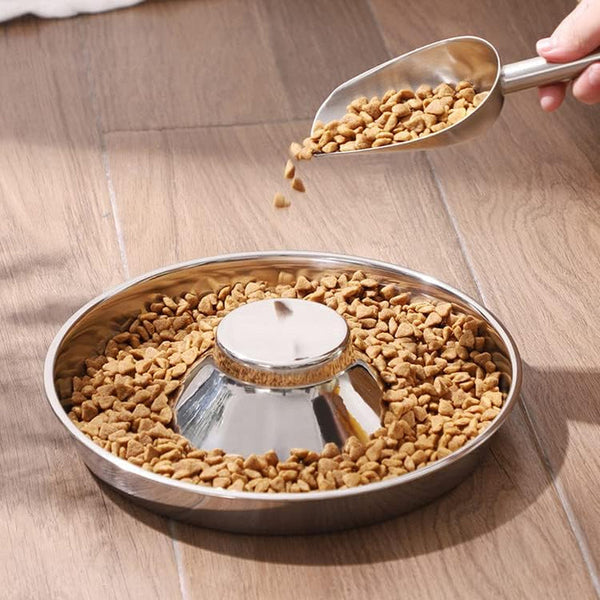 SOUJOY 2 Pack Stainless Steel Puppy Bowls, Pet Slow Feeder Bowls, Non-Skid Dog Food and Water Bowl, Feeding Weaning for Small Medium Large Dogs, Cat, Pets, Multiple Puppies7