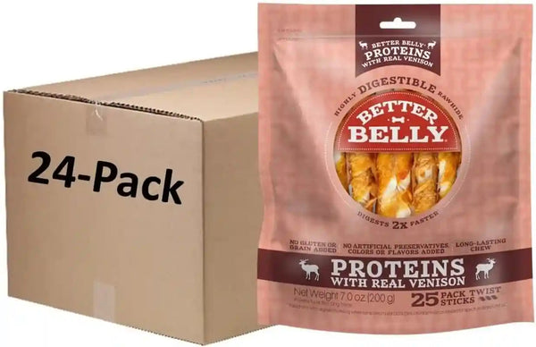 Better Belly Proteins with Real Lamb Twists, Digestible Rawhide for Dogs, 25 Count4