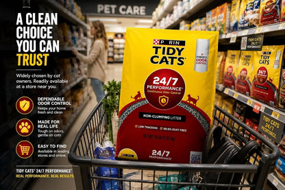 Cat Litter Non Clumping 20 Lb Bag, 24 * 7 Odor Control Formula for Multi Cat Homes4