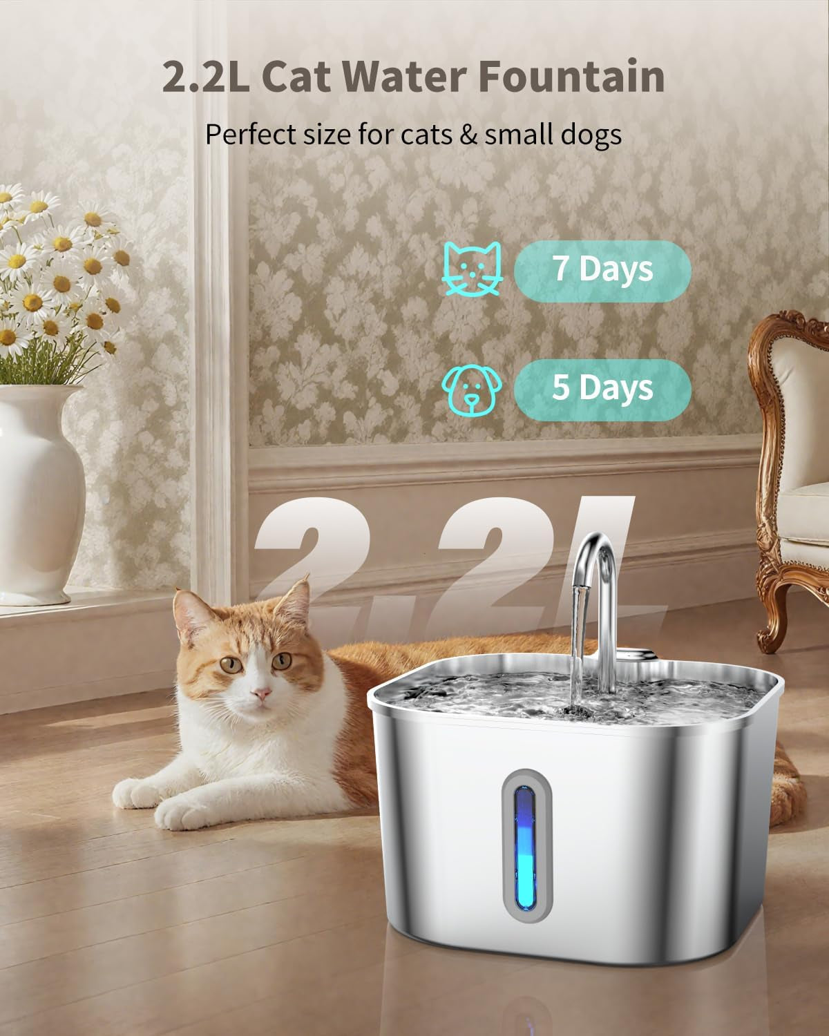 stainless-steel-cat-water-fountain-74oz-2-2l-cat-drinking-fountain-quiet-cat-fountain-for-indoor-cats-and-small-dogs-automatic-pet-water-dispenser-keeps-fresh-water-water-level-window