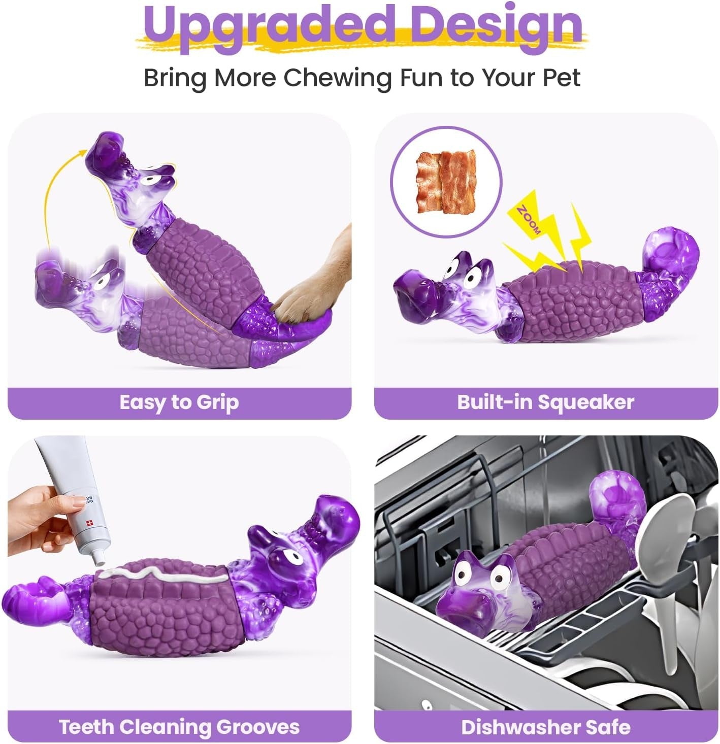 hgb-tough-dog-toys-for-aggressive-chewers-squeaky-indestructible-chew-toy-alligator-dog-toy-for-medium-large-dogs-hard-nylon-natural-rubber-teeth-cleaning-texture-bacon-flavor-keeps-dogs-busy
