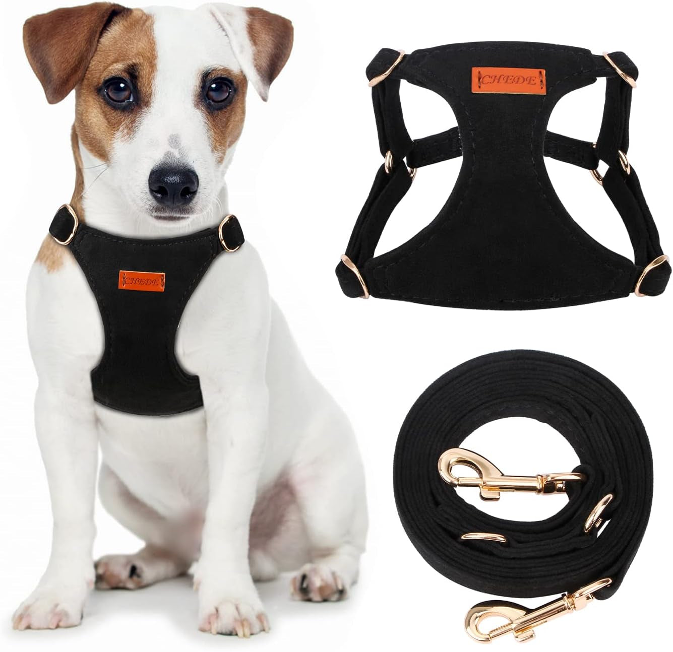 chede-no-pull-puppy-harness-and-multifunction-dog-leash-set-8-colors-soft-adjustable-no-choke-escape-proof-cute-lightweight-pet-vest-harness-for-small-and-medium-dog