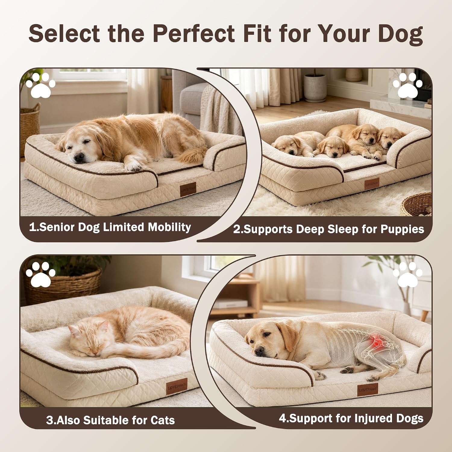 large-dog-sofa-bed-with-reusable-potty-pad-44-5-x-33-5-x-6-7-beige-dog-sofa-with-soft-plush-surface-raised-bolsters-removable-bolster-and-non-slip-bottom-for-large-dogs-xlarge