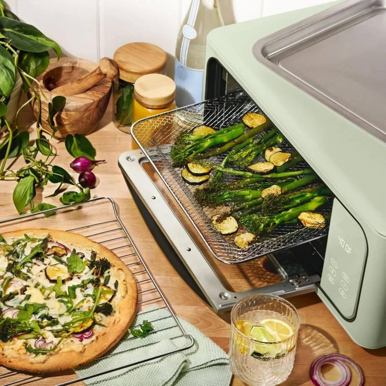 air-fryer-toaster-oven-combo-9-slice-large-capacity-infrared-countertop-oven-1800w-for-air-fry-bake-toast-stylish-modern-kitchen-design-sage-green