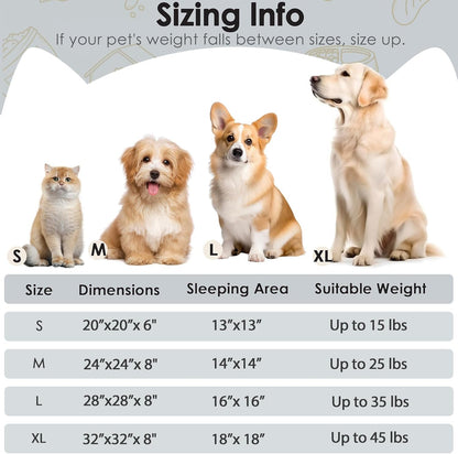 Hoewina Dog & Cat Bed for Indoor Cats, 20In Calming Donut Bed for Puppy and Kitten, Washable round Fluffy Pet Bed for Small Medium Dogs and Cats (Light Grey)2