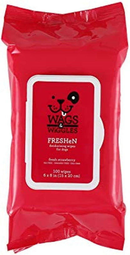Wags & Wiggles Hypoallergenic Dog Wipes for Sensitive Skin, Fragrance-Free Waterless Cleansing Cloths for Paws, Face, and Dog Body, No SLS, Parabens, or DEA, 100 Count | Waterless Cleansing Cloths for Paws, Face, and Body; No SLS, Parabens, or DEA for Sensitive Skin15