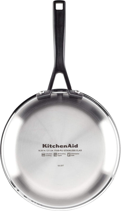 Kitchenaid 5-Ply Clad Stainless Steel Cookware Induction Pots and Pans Set, 10-Piece, Polished Stainless Steel8