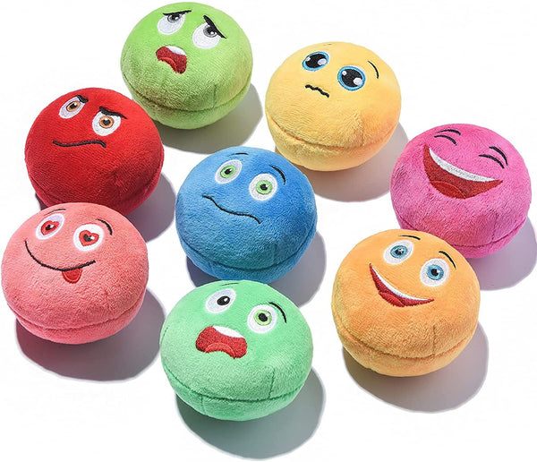 SCHITEC Squeaky Dog Toys, [6 Pack] Soft Stuffed Plush Balls with Squeakers, Interactive Fetch Play for Puppy Small Pets8