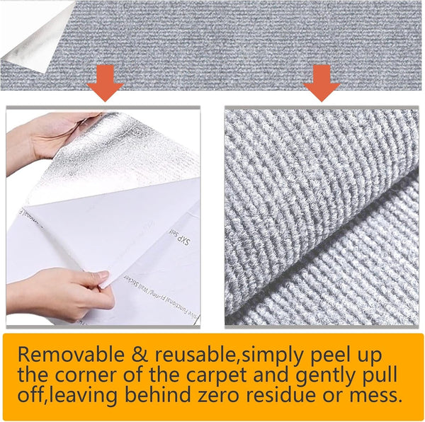 120"X15.8" Cat Scratch Furniture Protector Keep Couch Sofa Protection anti Claws Corner Wall Scratcher Post Sisal Scratching Mat Carpet Pad Cover Fabric Tree Guards Remnants (Light Grey)3