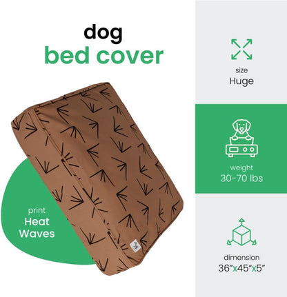 Molly Mutt Medium to Large Duvet Cover, Heat Waves, Brown with Black Accents 36"X45"X5"2