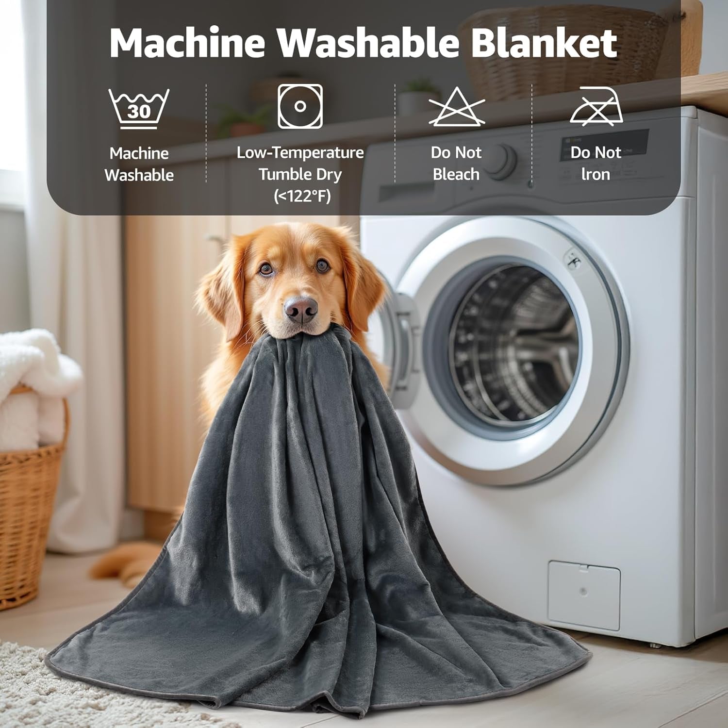 loobani-waterproof-blanket-for-bed-soft-flannel-twin-bed-blanket-60-x-80-dog-pet-blankets-for-large-dogs-reversible-spill-proof-throw-for-couch-cover-movie-time-camping-travel-noise-free-grey