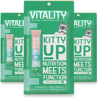 Kitty up Lickable Cat Treats - Real Tuna Puree Squeeze Tube Multivitamins | with Lysine & Taurine, Grain-Free, Wet, for Indoor Cats10