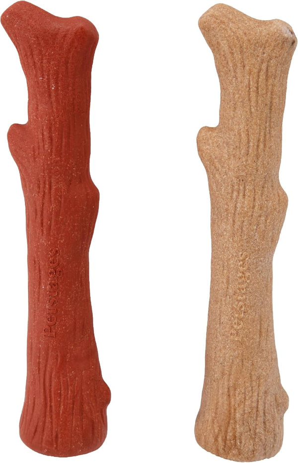 Dogwood Calming Dog Chew Toy – Real-Wood Blend, Moderate Chewers, Medium, 7.5", 2-Pack (Natural & Hemp Flavors)10
