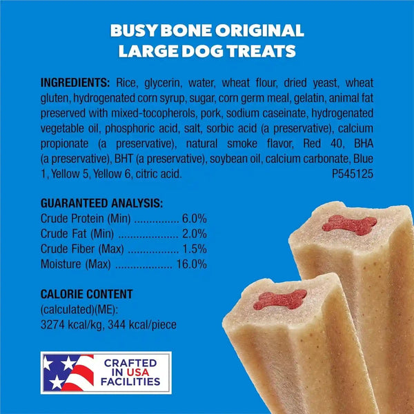 Purina Busy Bone Adult Dog Chew Bone Treats, Original - 10 Ct. Pouch7