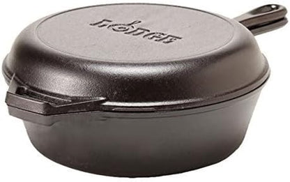 Cast Iron Combo Cooker, 3.2 Quart Deep Pot & 10.25 Inch Skillet Lid | 2-In-1 Deep Pot & Skillet Set, Dutch Oven with Skillet Lid for Sourdough, Frying & Camping, Non-Toxic, Pfas-Free4