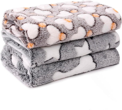 MIWOPET 3 Pack Cat and Dog Blanket Soft & Warm Fleece Flannel Sleep Mat, Great Pet Throw for Puppy, Kitten,Cats,Small Dogs (Small 23" X 15")7