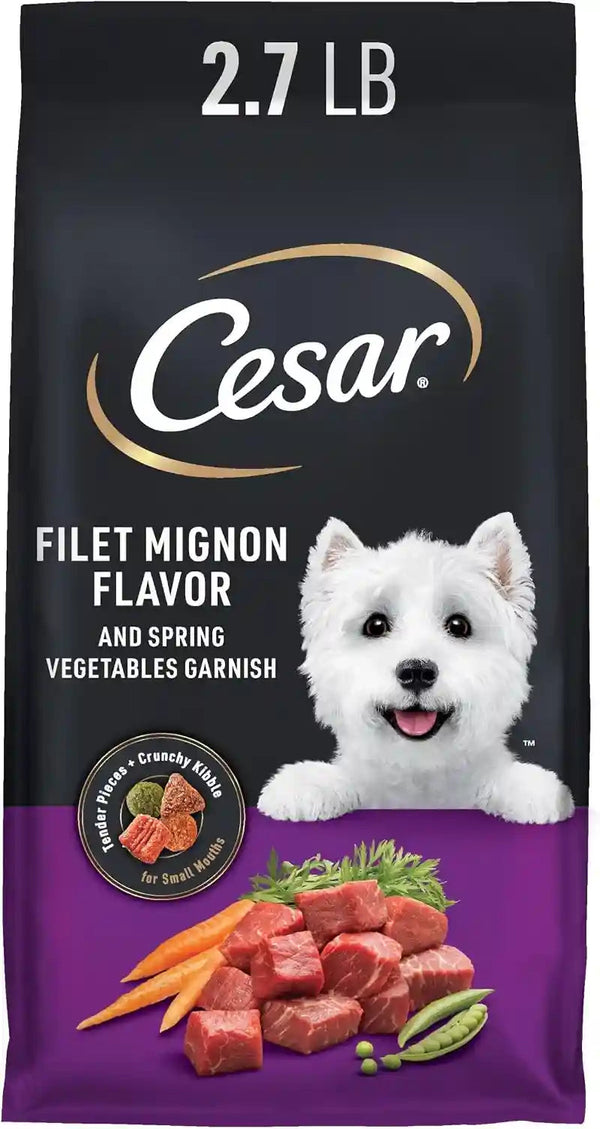 Cesar Small Breed Dry Dog Food, Filet Mignon & Spring Vegetables, 12 Lb | Made in USA, Real Beef #1 Ingredient, 26 Essential Nutrients, Supports Small Breed Health, No Artificial Flavors16
