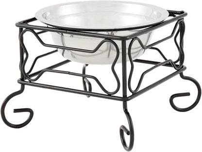 YML Wrought Iron Stand with Stainless Steel Dog Bowl, Large10