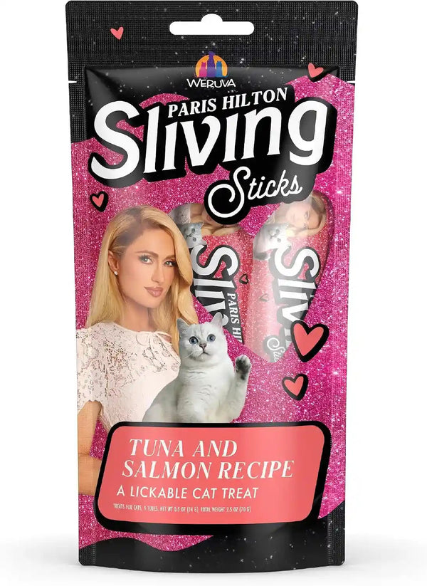 Weruva Paris Hilton Pamper like Paris Sliving Sticks, Chicken, 0.5Oz Lickable Cat Treats, Pack of 58