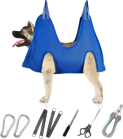 ATESON Pet Grooming Hammock with Nail Clippers/Nail Trimmers/Grooming Scissors, Dog Grooming Harness for Nail Trimming, Pet Grooming Sling Helper13