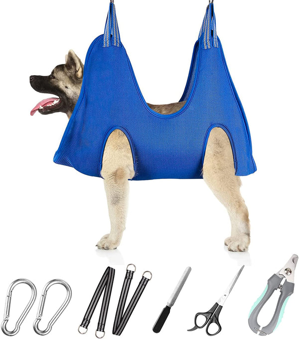ATESON Pet Grooming Hammock with Nail Clippers/Nail Trimmers/Grooming Scissors, Dog Grooming Harness for Nail Trimming, Pet Grooming Sling Helper13