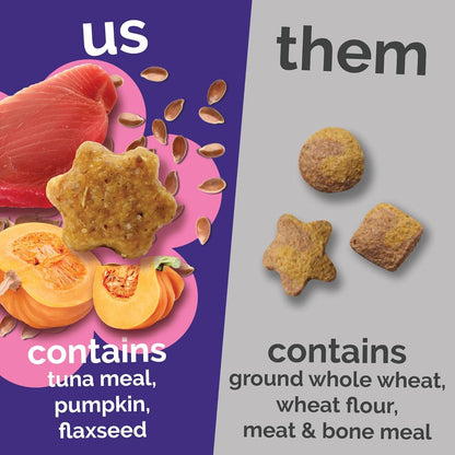 Fruitables Cat Treats - Crunchy - Salmon, Tuna, Chicken - 2.5 Oz (3 Pk) | Low Calorie, Crunchy Training Biscuits with Pumpkin Superfoods - Wheat Corn, Soy Free - USA Made8