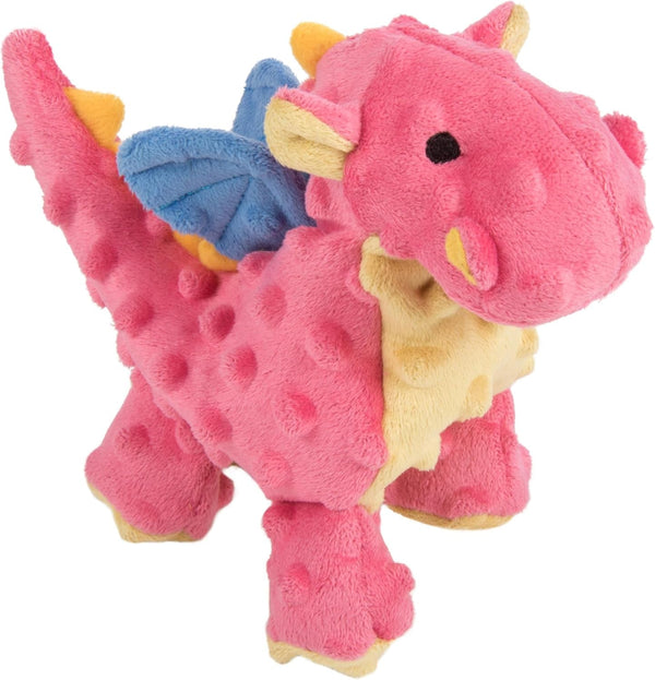 Godog Bubble Plush Dragons Squeaky Dog Toy, Chew Guard Technology - Coral, Large28