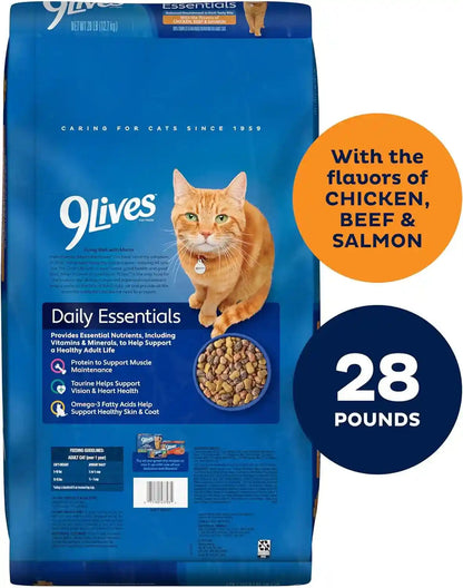 9Lives Daily Essentials Dry Cat Food, 28 Pound Bag3