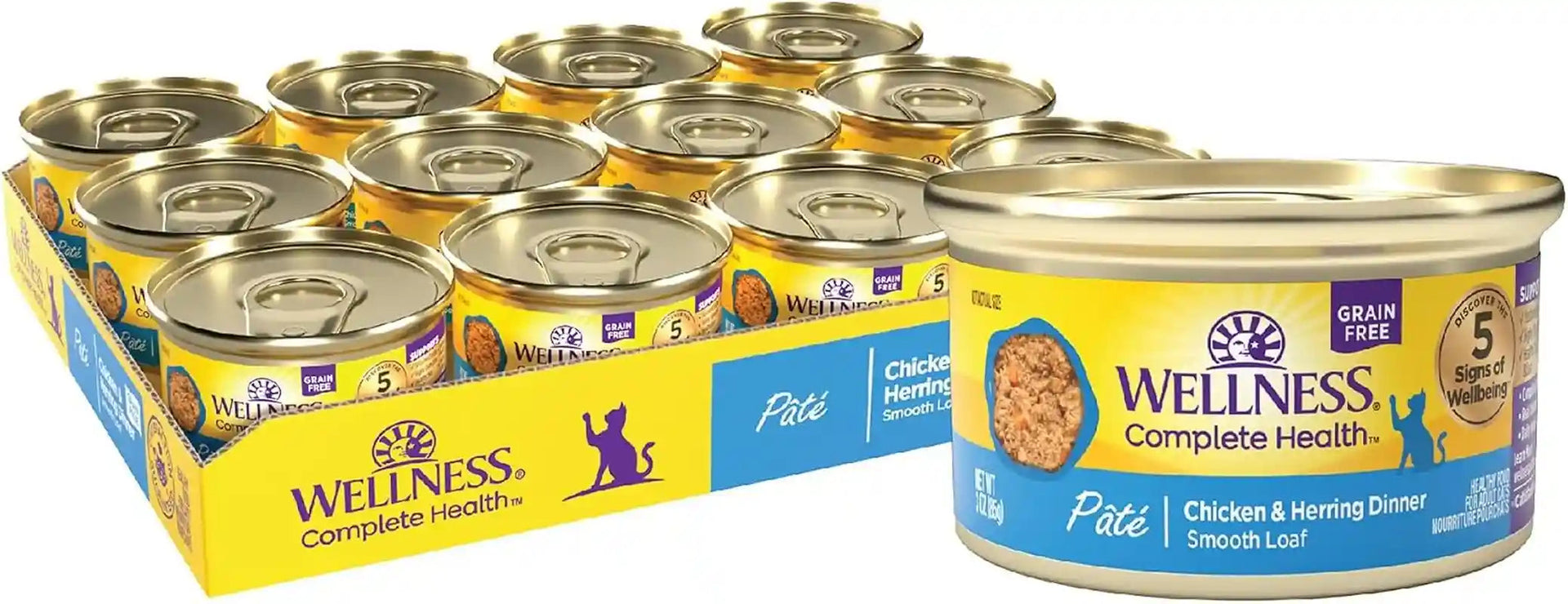 wellness-complete-health-pate-adult-canned-wet-cat-food-natural-protein-rich-grain-free-chicken-entree-recipe-3-oz-pack-of-24-cans